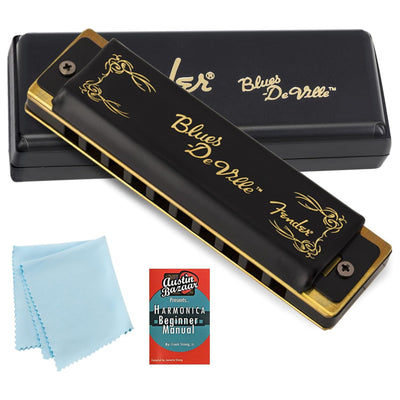 Fender Blues DeVille Harmonica - Key of F w/ Austin Bazaar Instructional Manual