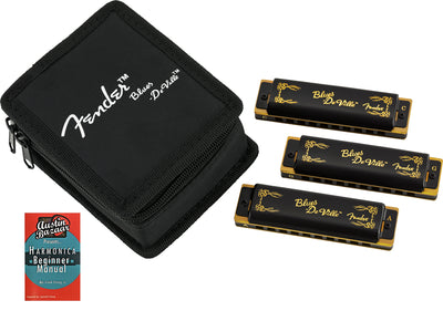 Fender Blues DeVille Harmonica 3 Pack w/ Austin Bazaar Instructional Manual