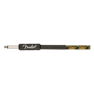 Fender 10-Foot Professional Tweed Instrument Cable, Straight-Straight, Woodland Camo - 1 Pack
