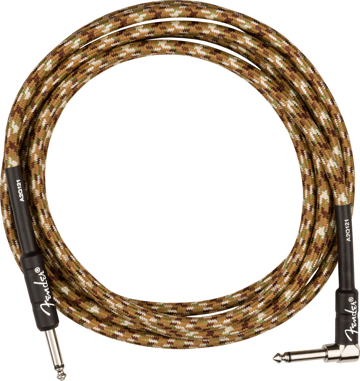 Fender 10-Foot Professional Instrument Cable, Straight-Angled, Desert Camo - 2 Pack