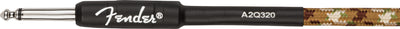 Fender 10-Foot Professional Instrument Cable, Straight-Angled, Desert Camo - 2 Pack