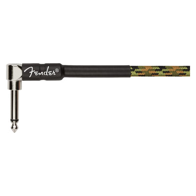 Fender 10-Foot Professional Instrument Cable, Straight-Angled, Woodland Camo - 1 Pack