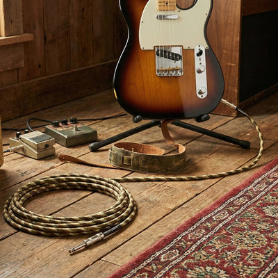 Fender 18.6-Foot Professional Tweed Instrument Cable, Straight-Straight, Desert Camo - 1 Pack
