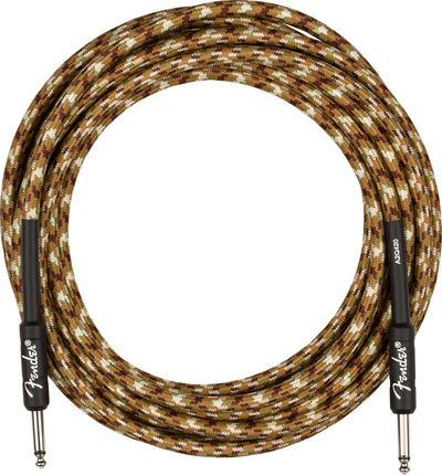 Fender 18.6-Foot Professional Tweed Instrument Cable, Straight-Straight, Desert Camo - 2 Pack