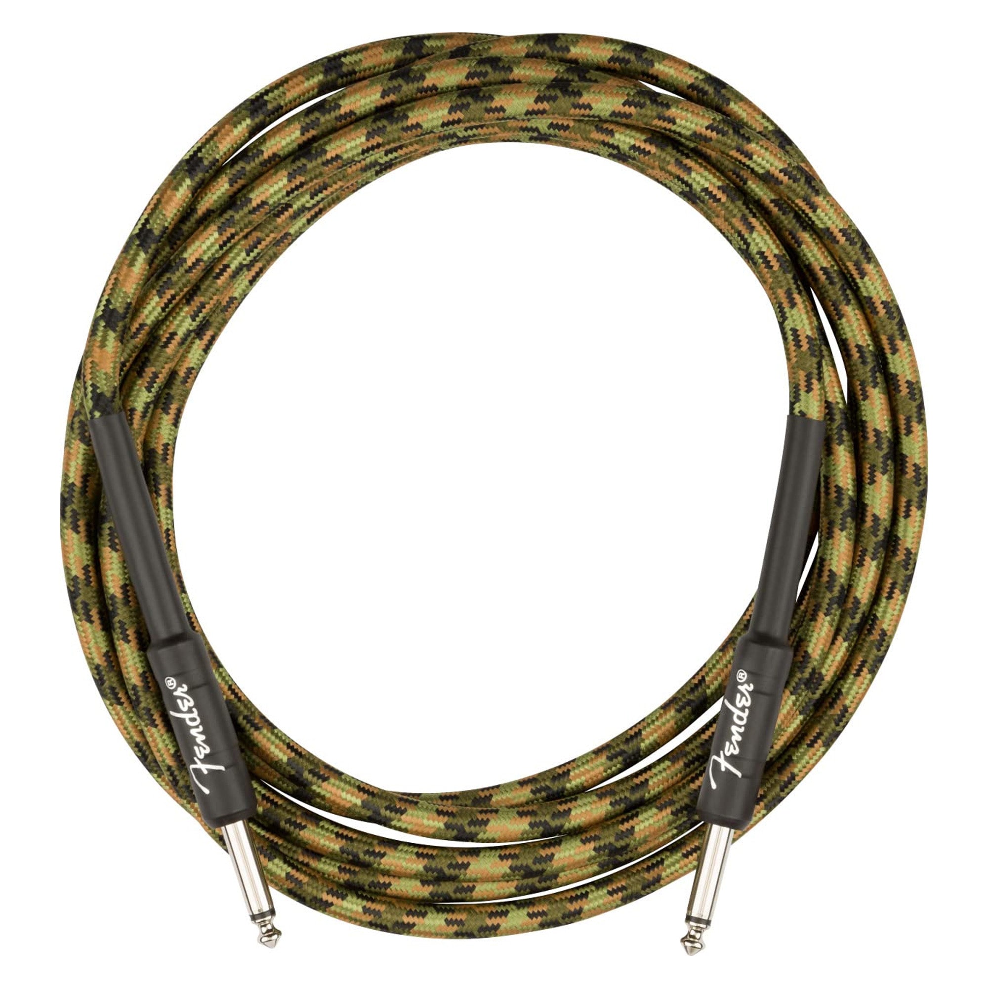 Fender 18.6-Foot Professional Tweed Instrument Cable, Straight-Straight, Woodland Camo - 1 Pack