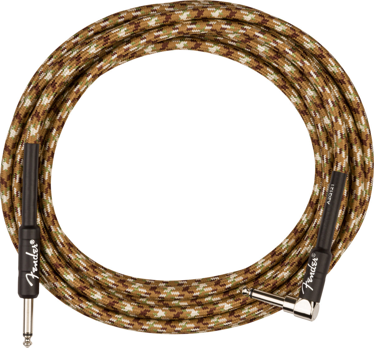 Fender 18.6-Foot Professional Instrument Cable, Straight-Angled, Desert Camo - 1 Pack