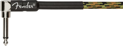 Fender 18.6-Foot Professional Instrument Cable, Straight-Angled, Woodland Camo - 1 Pack