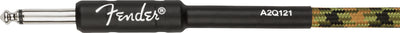 Fender 18.6-Foot Professional Instrument Cable, Straight-Angled, Woodland Camo - 1 Pack