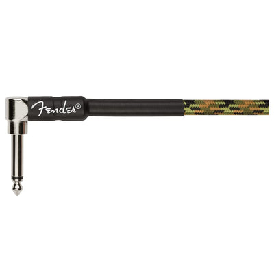 Fender 18.6-Foot Professional Instrument Cable, Straight-Angled, Woodland Camo - 2 Pack