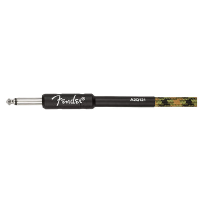 Fender 18.6-Foot Professional Instrument Cable, Straight-Angled, Woodland Camo - 2 Pack