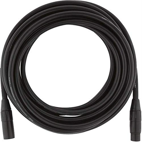 Fender 25-Foot Professional Microphone Cable, Black