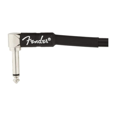 Fender 25-Foot Professional Instrument Cable, Straight-Angled, Black - 1 Pack