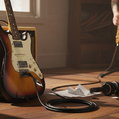 Fender 25-Foot Professional Instrument Cable, Straight-Angled, Black - 1 Pack