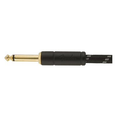 Fender 25-Foot Deluxe Instrument Cable, Straight-Straight, Black Tweed - 1 Pack