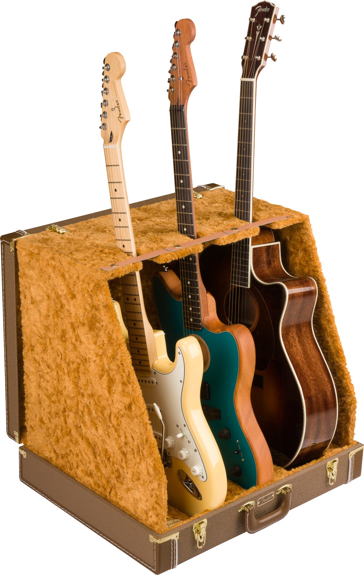 Fender Classic 3-Guitar Case Stand - Brown