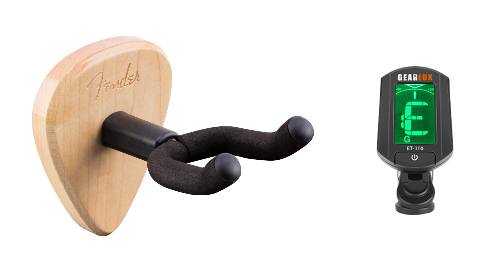 Fender 351 Guitar Wall Hanger - Maple 1 Pack w/ Tuner
