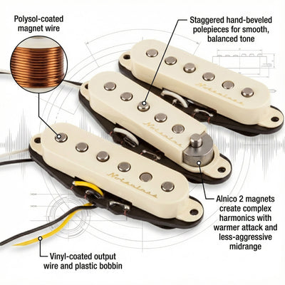 Fender Vintage Noiseless Stratocaster Pickups w/ Instrument Cable