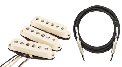 Fender Original '57/'62 Stratocaster Pickups - Aged White w/ Instrument Cable