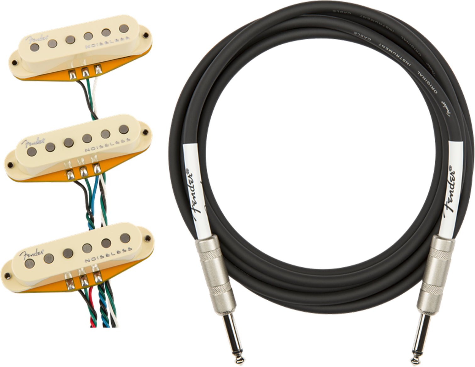 Fender Gen 4 Noiseless Stratocaster Pickups w/ Instrument Cable