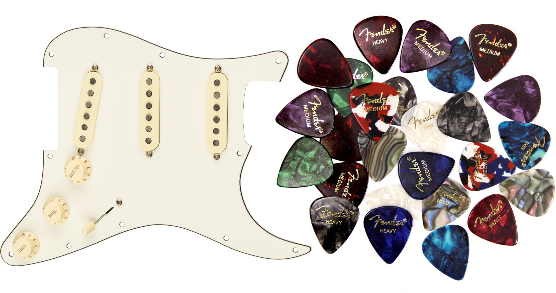 Fender Custom Shop '69 SSS Pre-Wired Stratocaster Pickguard w/ Picks
