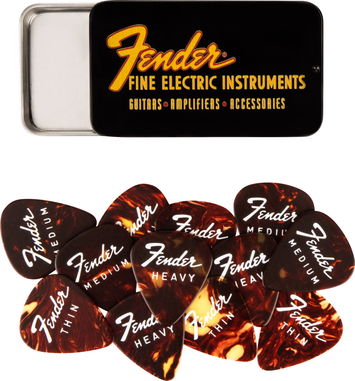 Fender Fine Electric Pick Tin - 12 Pack