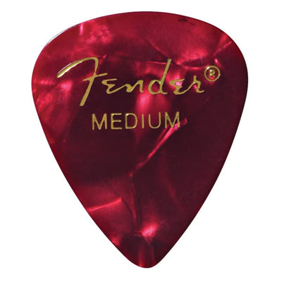 Fender Premium Celluloid 351 Shape Picks, Medium, Red Moto - 36 Pack