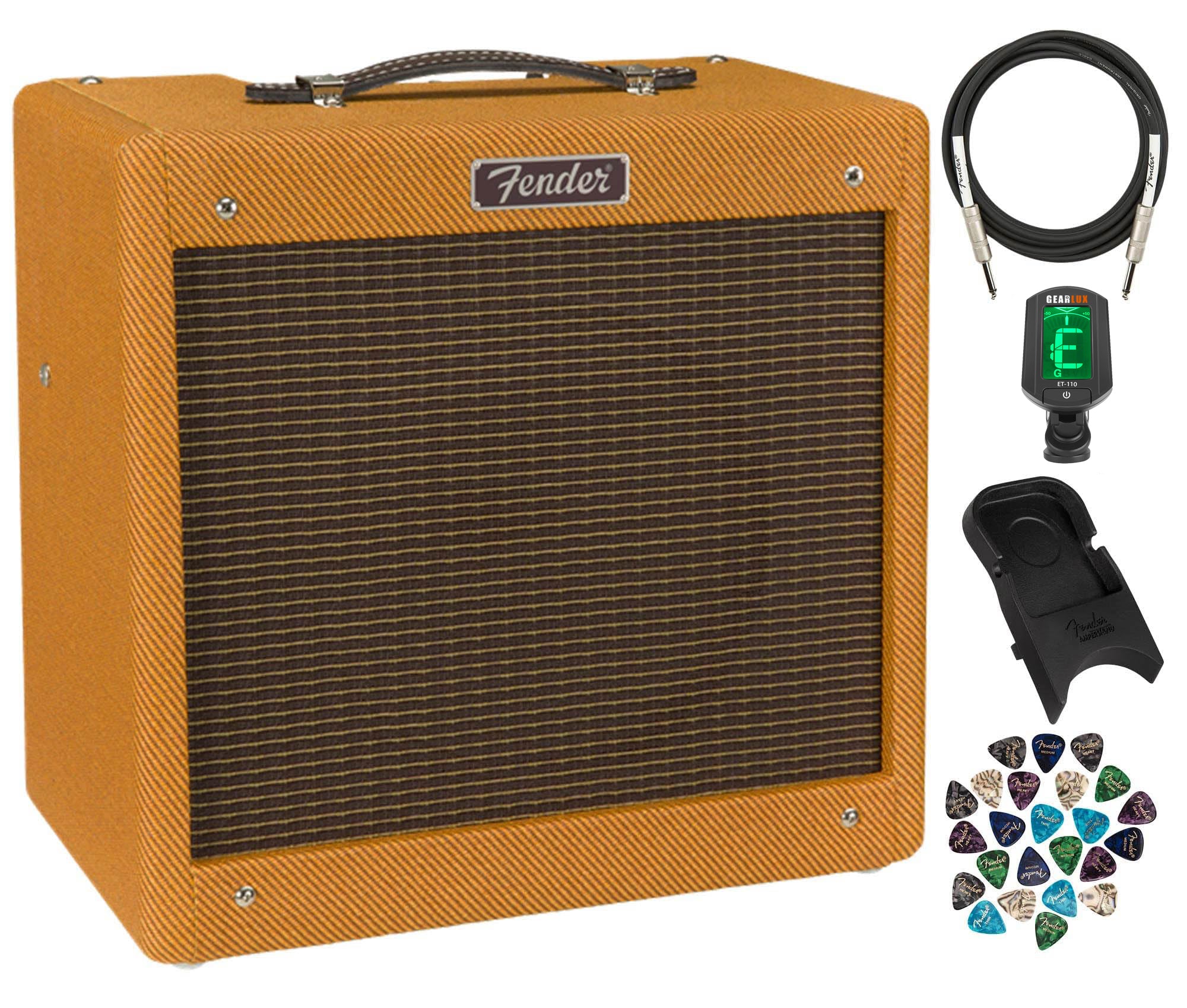 Fender Pro Junior IV Guitar Combo Amplifier - Lacquered Tweed w/ Fender Amperstand Guitar Cradle