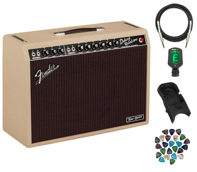 Fender Tone Master Deluxe Reverb 1x12-Inch Guitar Combo Amplifier - Blonde w/ Amperstand Guitar Cradle