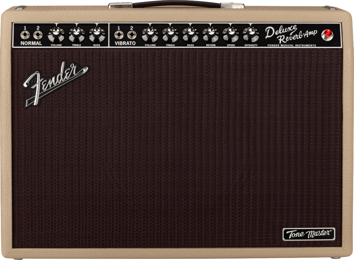 Fender Tone Master Deluxe Reverb 1x12-Inch Guitar Combo Amplifier - Blonde w/ Amperstand Guitar Cradle