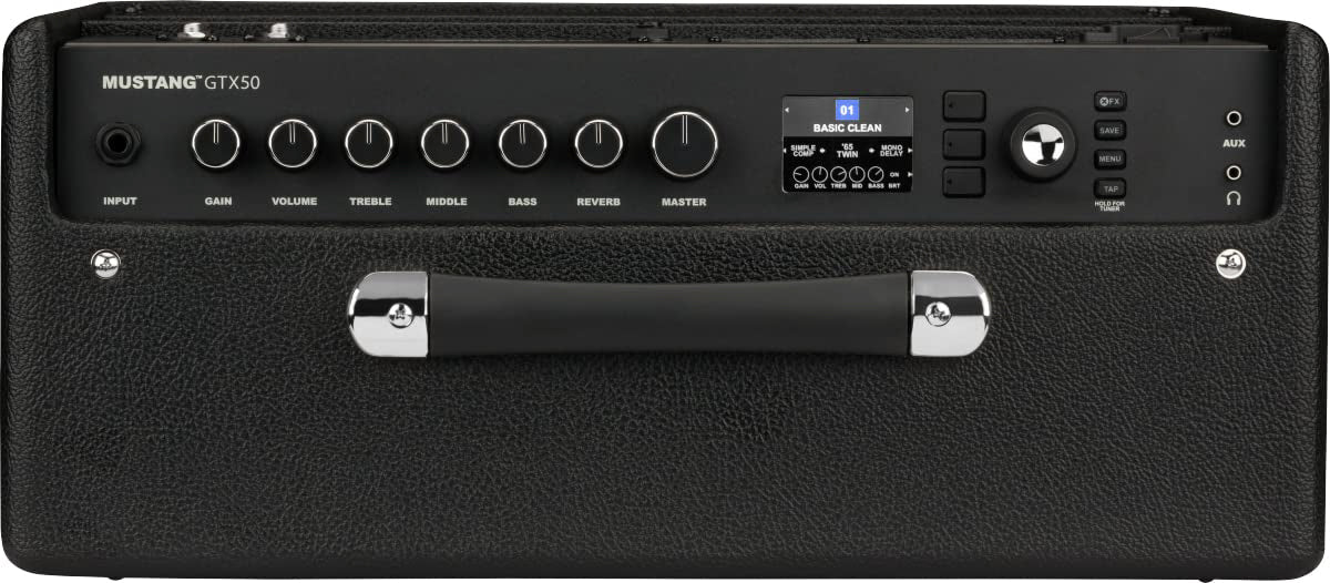 Fender Mustang GTX50 Guitar Combo Amplifier w/ Fender Amperstand Guitar Cradle