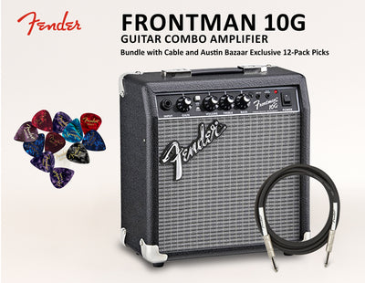 Fender Frontman 10G Guitar Combo Amplifier - Black w/ Instrument Cable