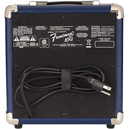 Fender Frontman 10G Guitar Combo Amplifier - Midnight Blue w/ Instrument Cable