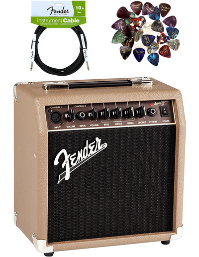 Fender Acoustasonic 15 Acoustic Guitar Amplifier w/ Instrument Cable