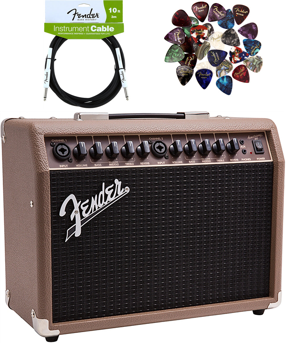 Fender Acoustasonic 40 Acoustic Guitar Amplifier w/ Instrument Cable