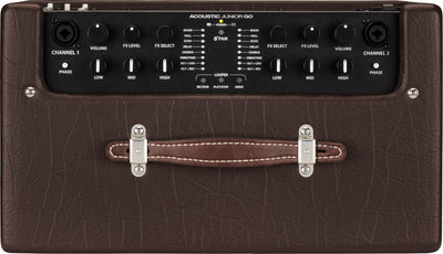 Fender Acoustic Junior Go Rechargeable Battery Acoustic Guitar Combo Amplifier w/ Instrument Cable
