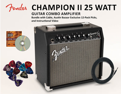 Fender Champion II 25-Watt Guitar Combo Amplifier w/ Instrument Cable