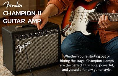 Fender Champion II 25-Watt Guitar Combo Amplifier w/ Instrument Cable