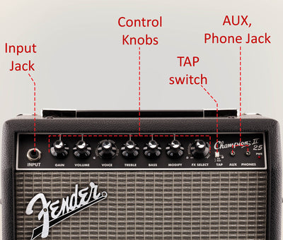 Fender Champion II 25-Watt Guitar Combo Amplifier w/ Instrument Cable