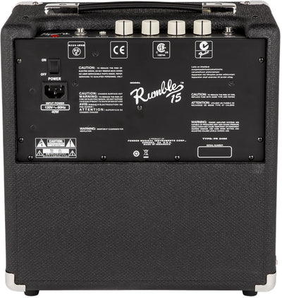 Fender Rumble 15 Bass Guitar Combo Amplifier w/ Instrument Cable