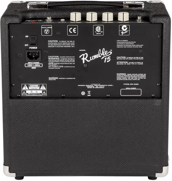 Fender Rumble 15 Bass Guitar Combo Amplifier w/ Instrument Cable