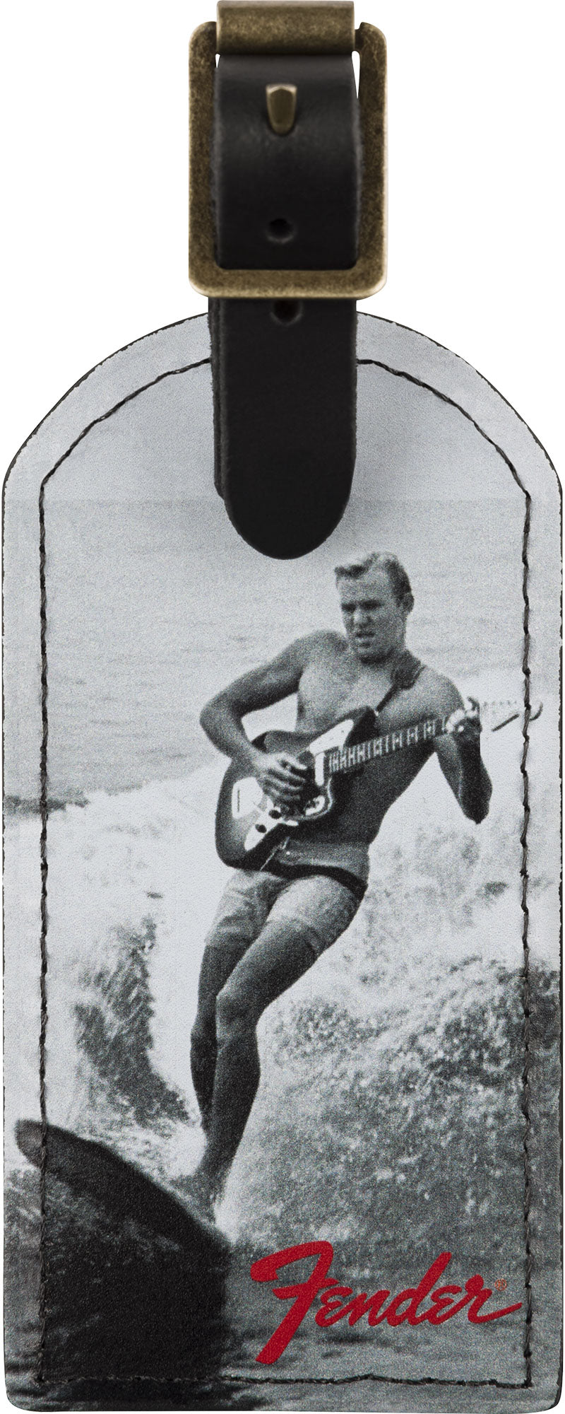 Fender Vintage Ad Luggage Tag - Surfer