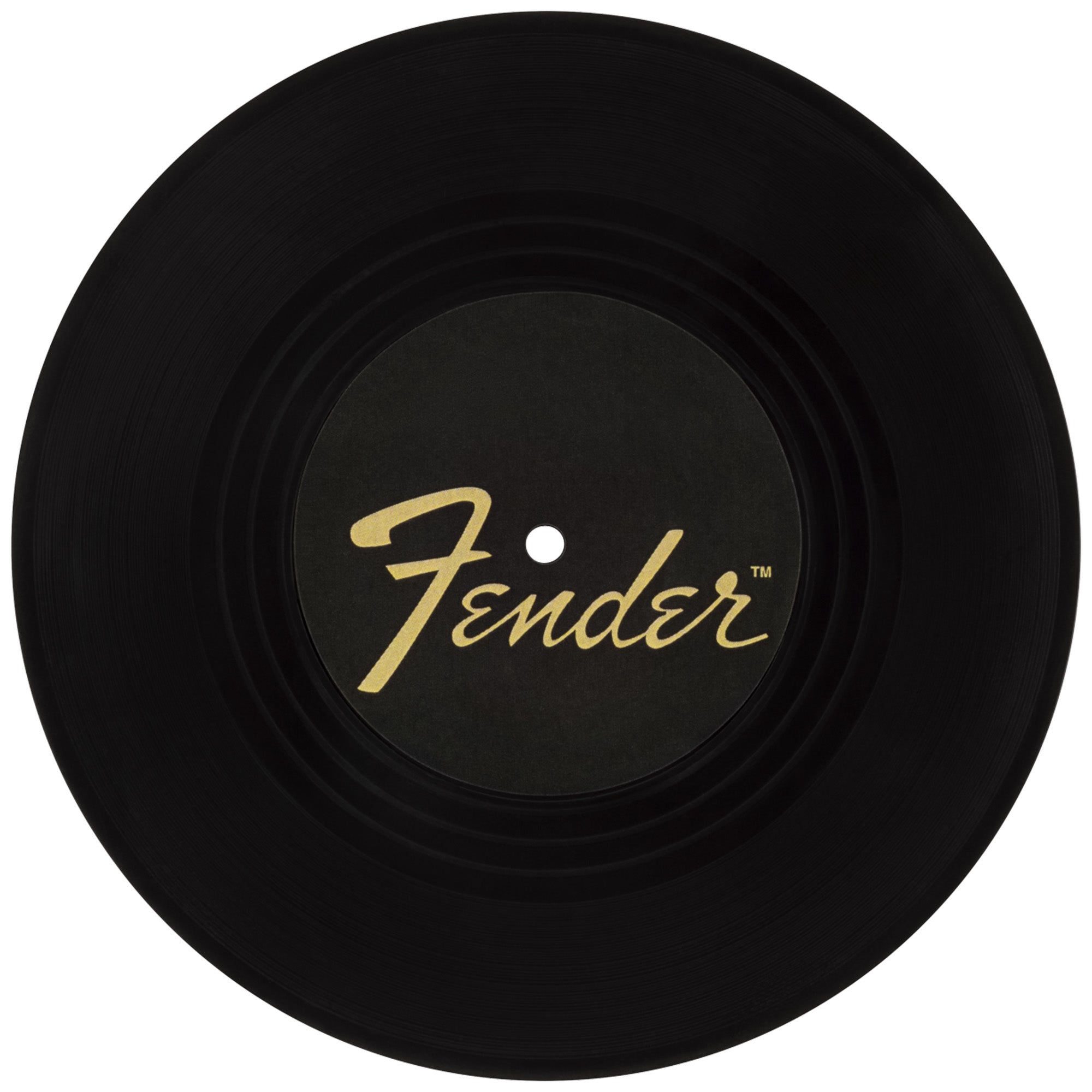 Fender Turntable Coaster Set with 6 Album-Shaped Coasters - Sunburst