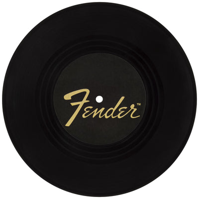 Fender Turntable Coaster Set with 6 Album-Shaped Coasters - Sunburst