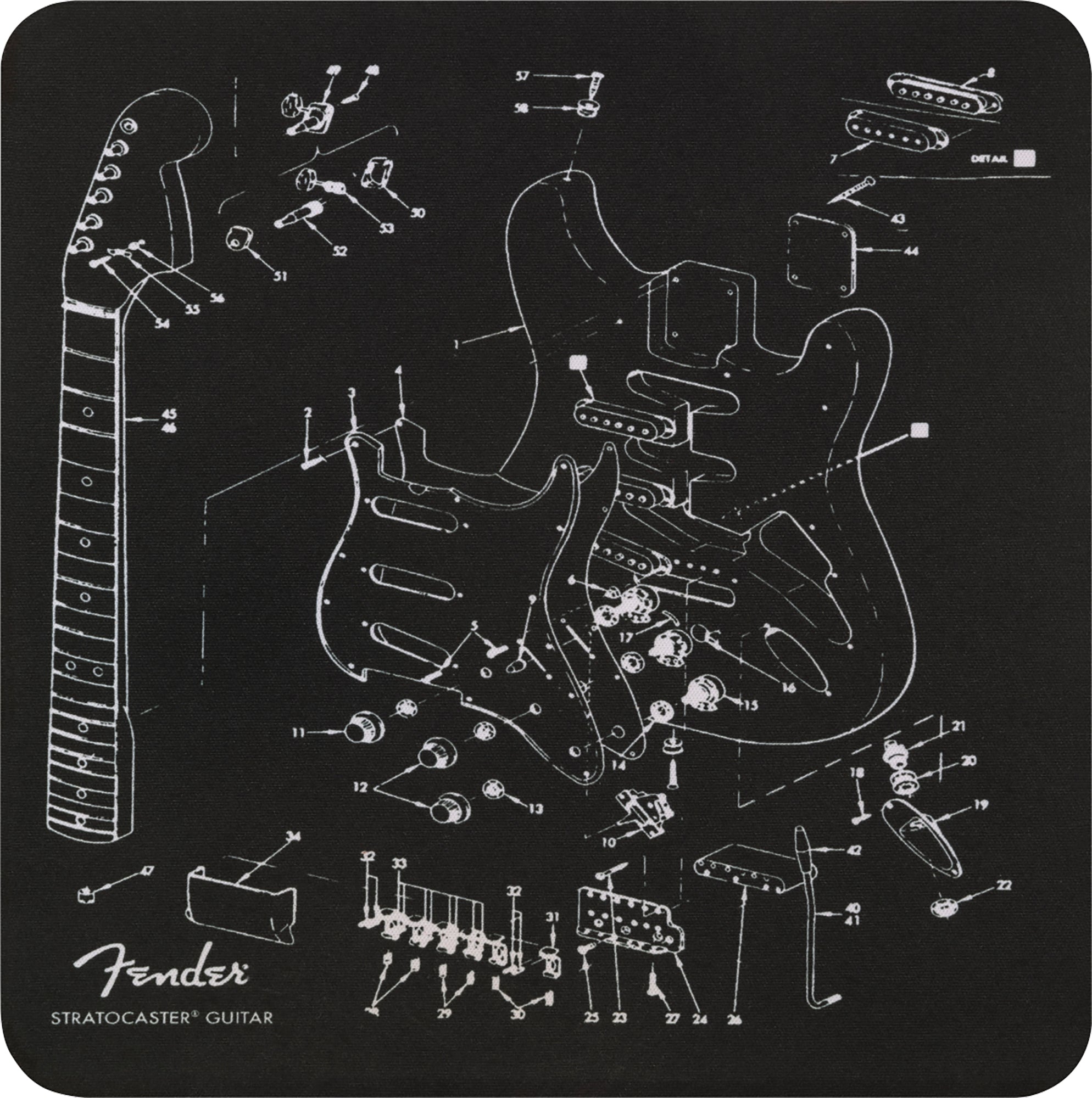 Fender Square Mousepad - Exploded Strat w/ Picks