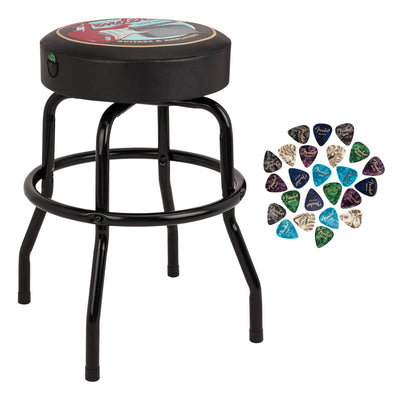 Fender Guitars and Amps Pick Pouch Black Barstool w/ Picks