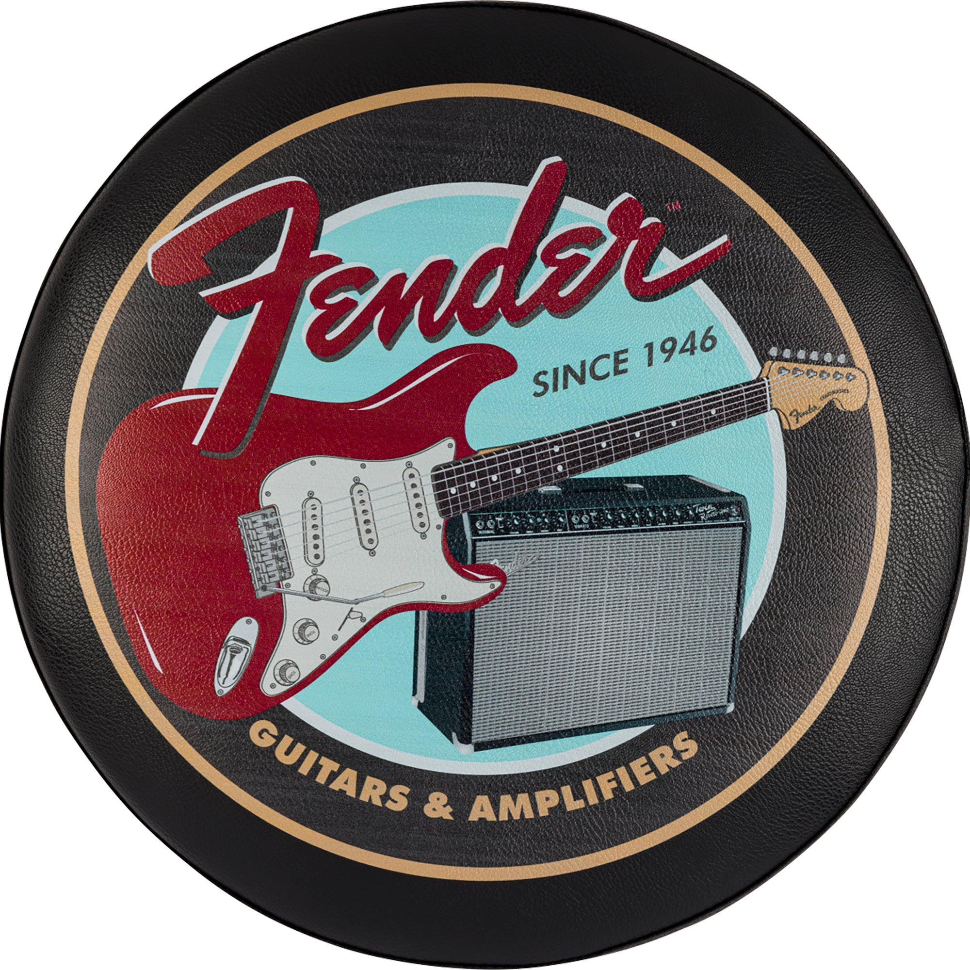 Fender Guitars and Amps Pick Pouch Black Barstool w/ Picks