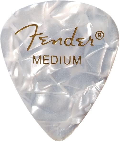 Fender Premium Celluloid 351 Shape Picks, Medium, Red-White-Black Moto - 36 Pack