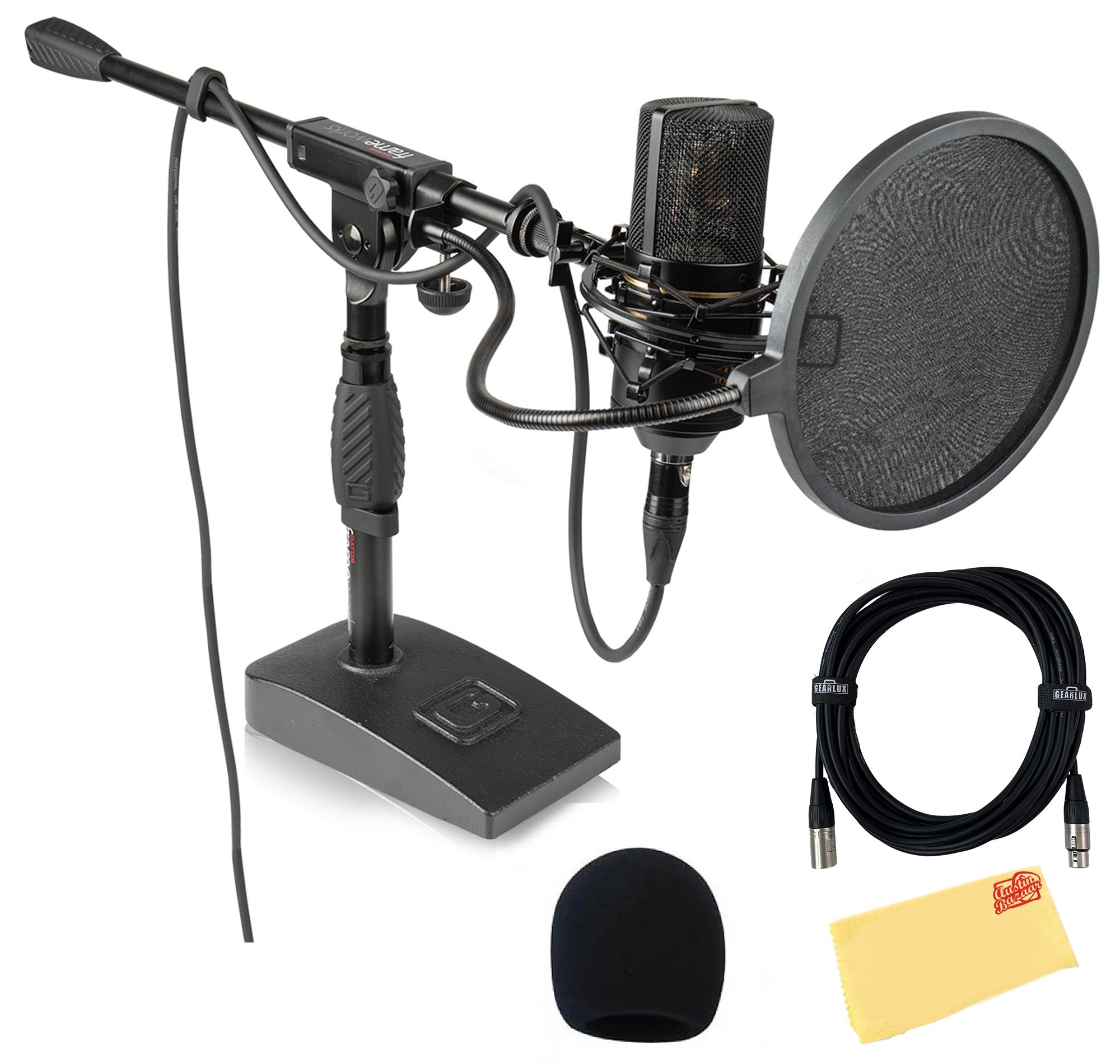 Gator Bass Drum and Amp Mic Stand MIC-0821 w/ XLR Cable