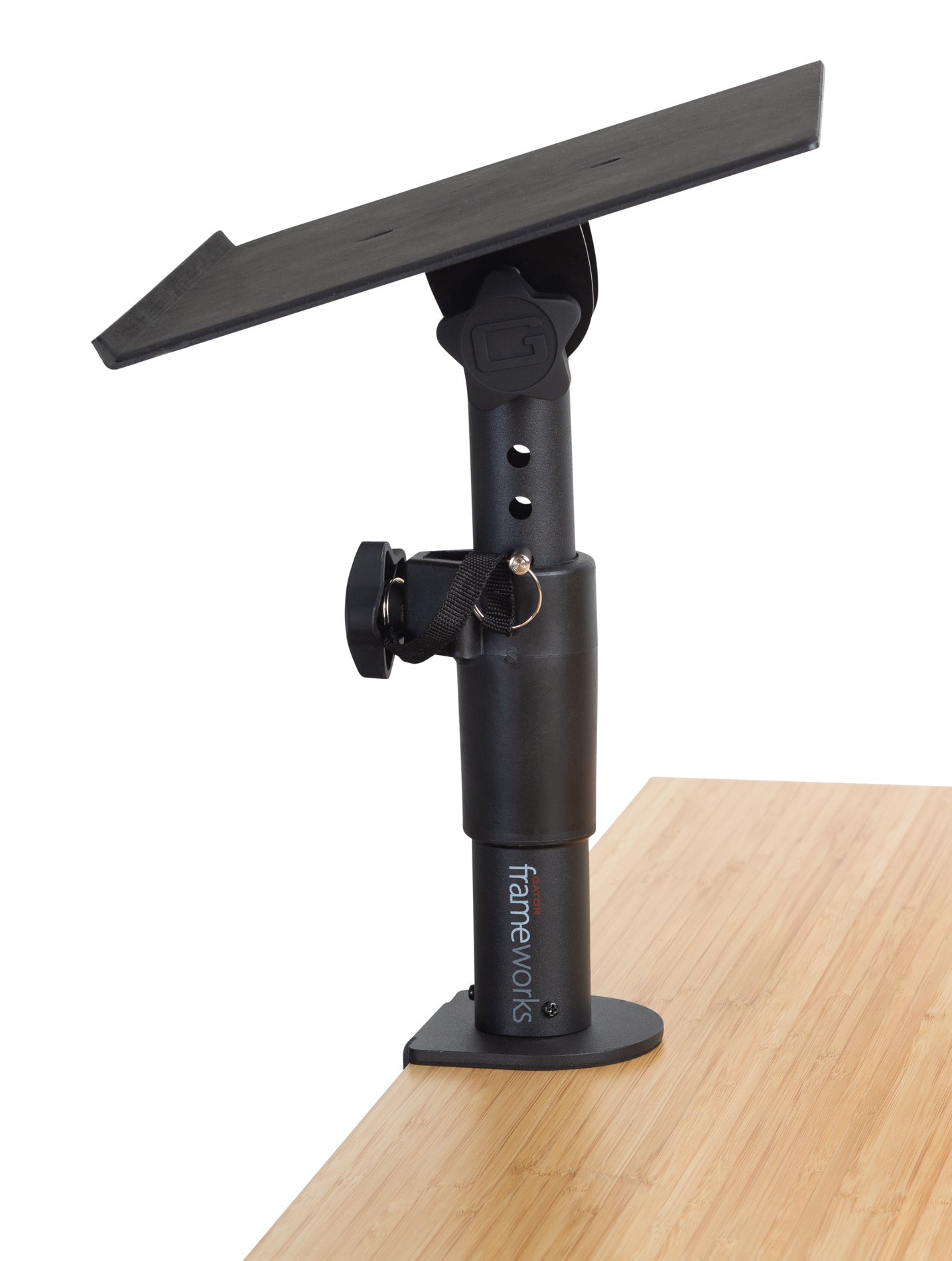 Gator Frameworks Clamp-On Studio Adjustable Height Monitor Stand w/ Instrument Cable