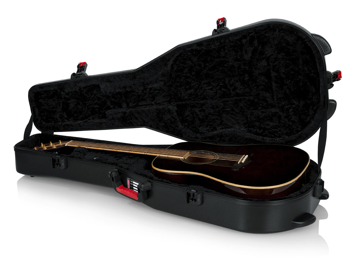 Gator GTSA-GTRDREAD ATA Molded Polyethylene Case for Dreadought Acoustic Guitars w/ Strap
